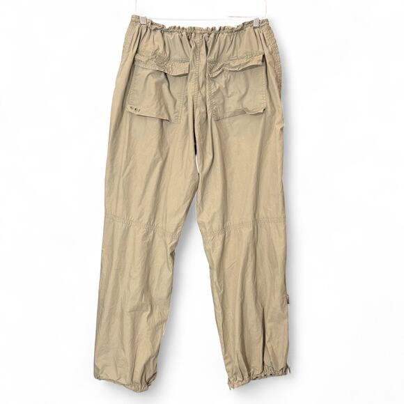GAP Y2K 2007 Convertible Parachute Cargo Pants Khaki Drawstring Baggy Womens XXL - Picture 12 of 14